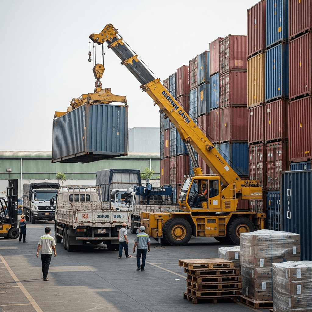 Tầm quan trọng của dịch vụ cho thuê xe cẩu tự hành bốc dỡ hàng hóa