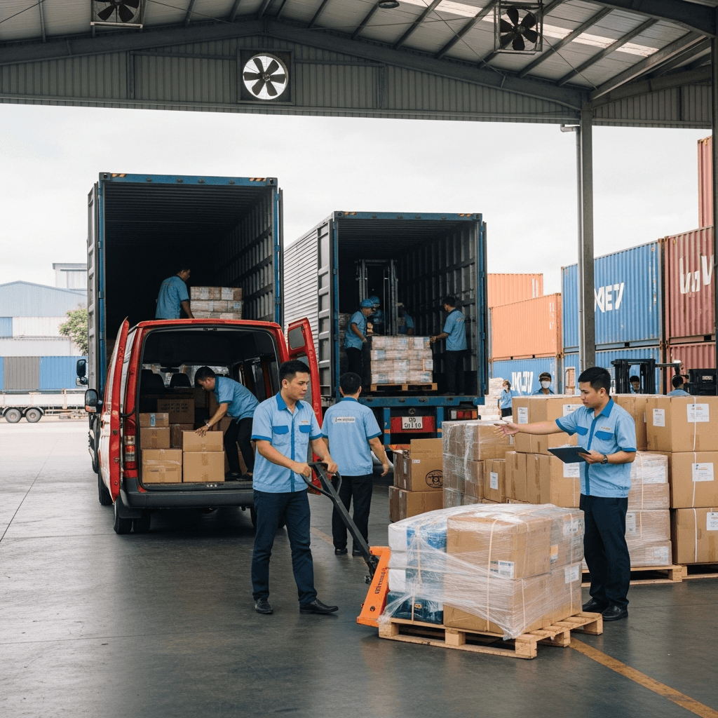 Quy trình gửi hàng ghép tại VTY Logistics