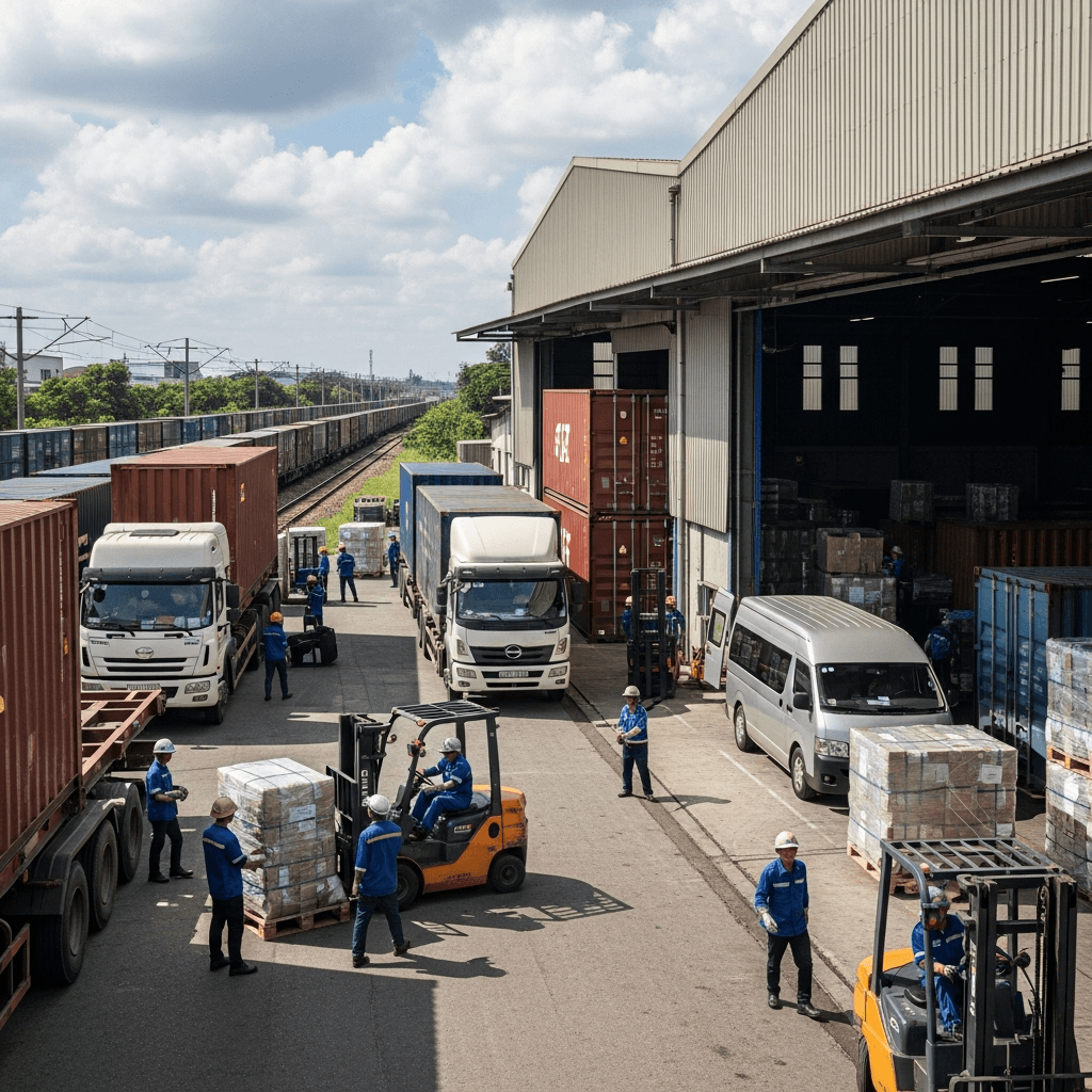 Các yếu tố ảnh hưởng đến hiệu quả vận chuyển container bằng đường sắt