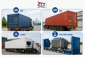 Các loại container thường sử dụng trong vận chuyển nội địa