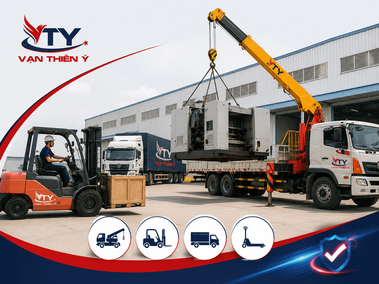 Hệ thống xe cẩu, xe nâng hiện đại