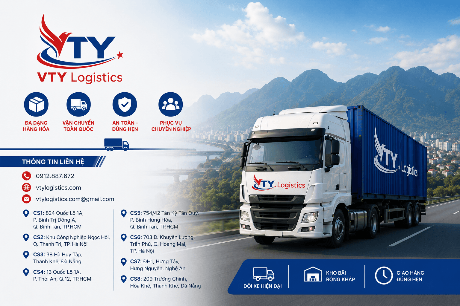 Hệ thống vận chuyển đáp ứng nhiều nhu cầu