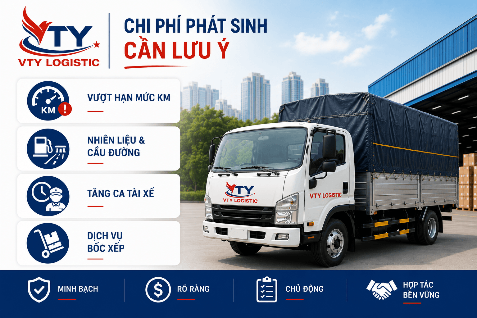 Các chi phí phát sinh cần lưu ý khi xem báo giá thuê xe tải theo tháng