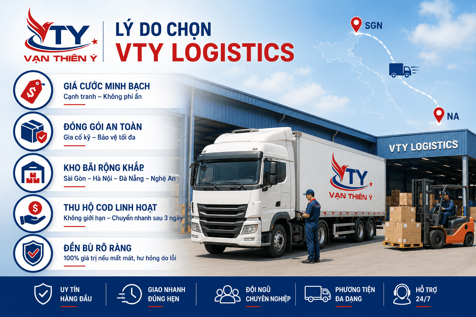 Lý do bạn nên chọn dịch vụ vận chuyển của VTY Logistics
