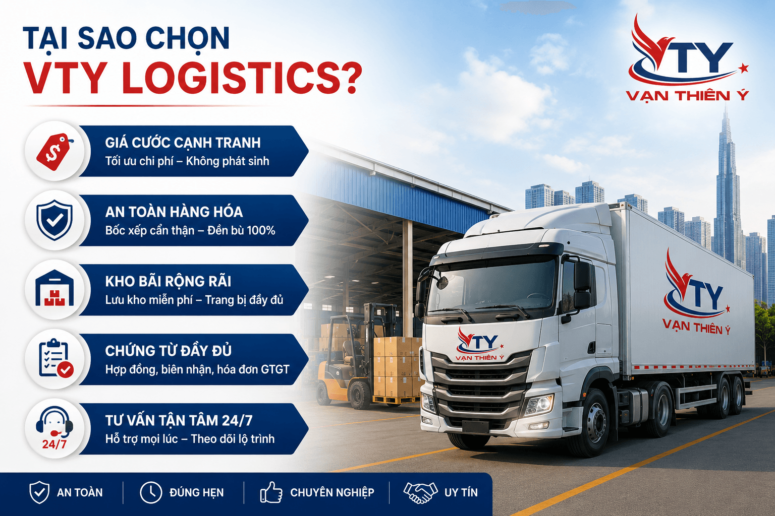 Tại sao nên chọn dịch vụ gửi hàng của VTY Logistics?